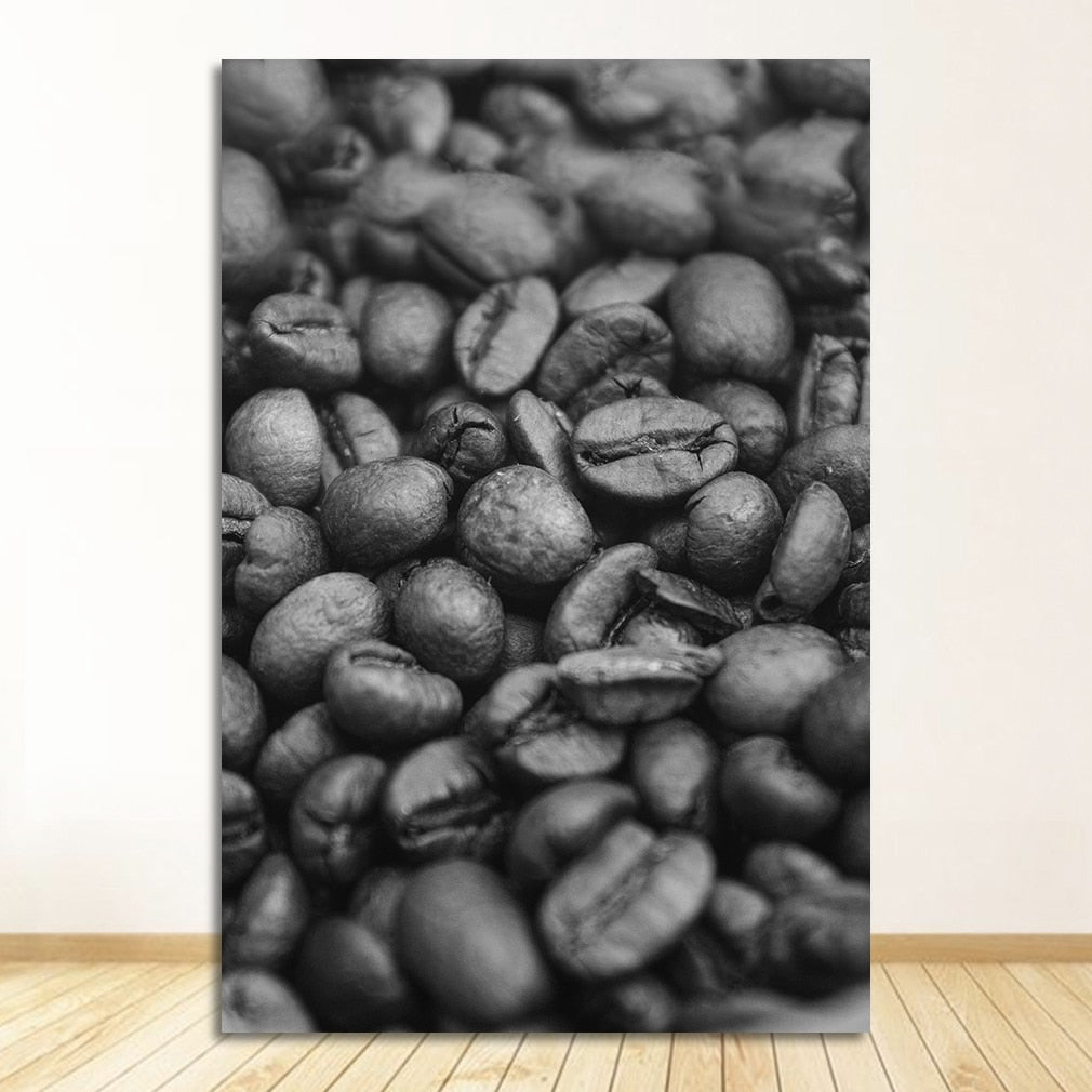 Black and White Coffee Canvas Art