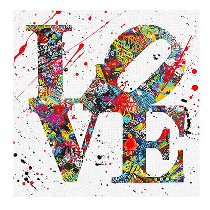 Colorful Graffiti Love Hope Wall Art Canvas