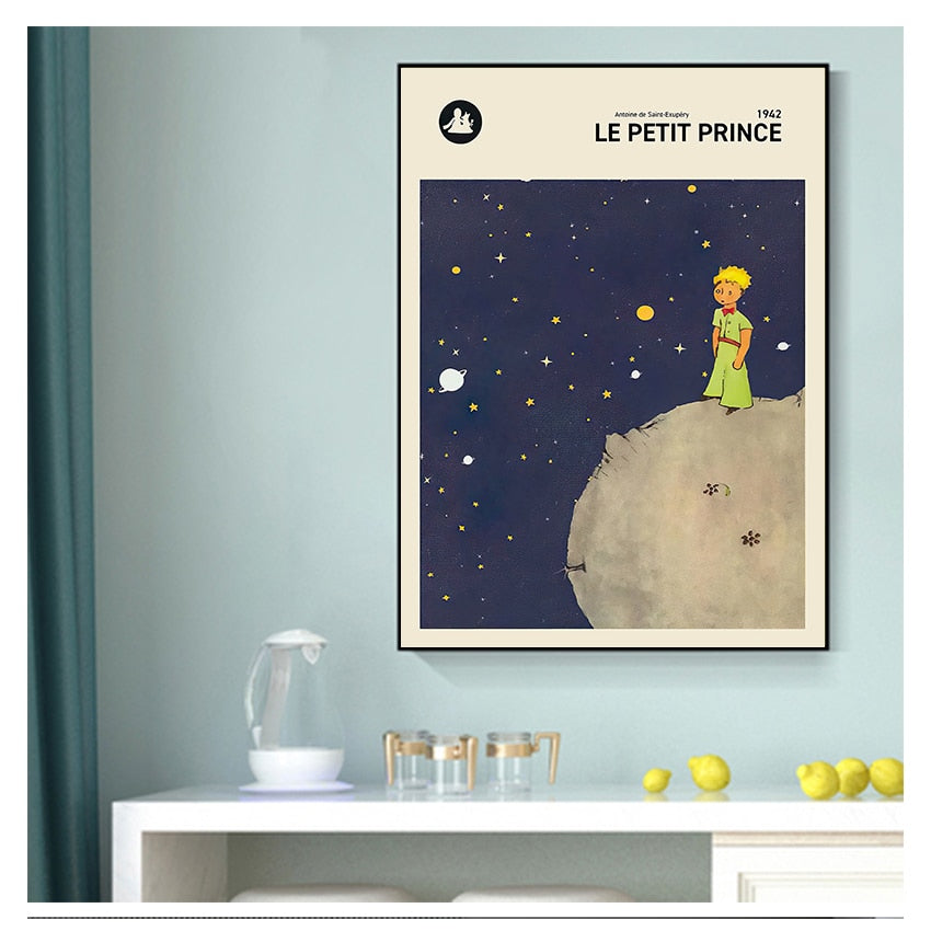 Le Petit Prince / The Little Prince Book Cover Canvas Art