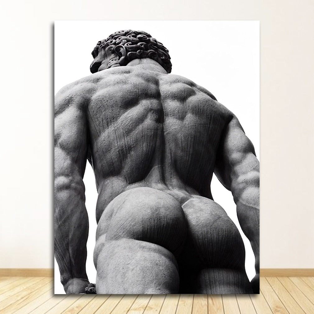 Black and White David Head Wall Art Canvas