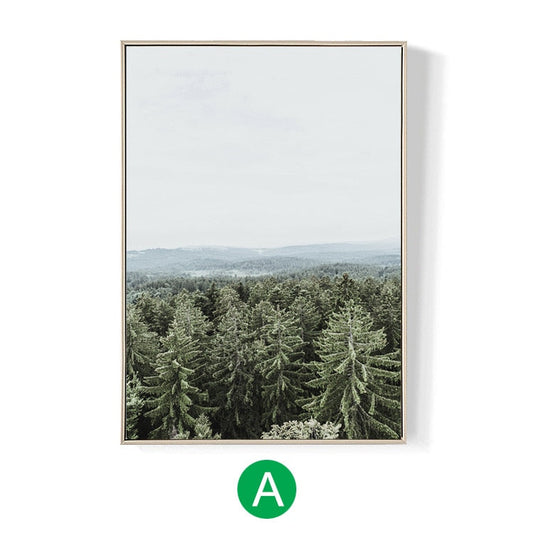 Forest and Sea Landscape Canvas Art