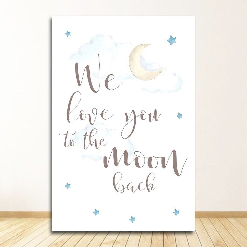 Baby Boy & Girl Nursery Canvas Art