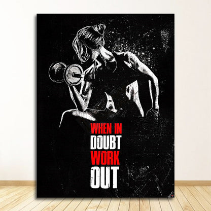 Muscle Bodybuilding Fitness Motivational Quotes Art Canvas