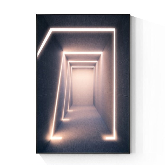 Wall Lighting Visual Building Canvas Art