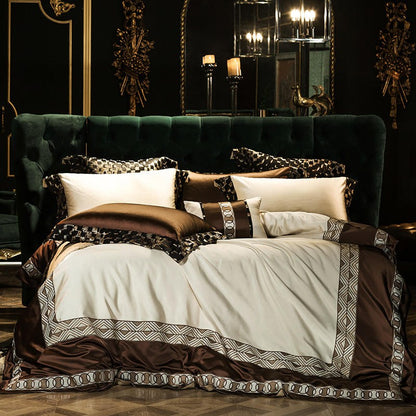 Emperor Silky Satin Duvet Cover Bedding Set