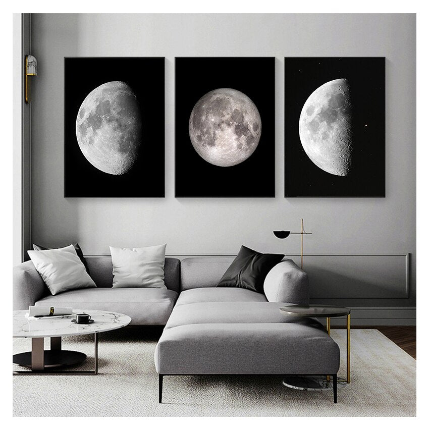 Moon Phase Canvas Art