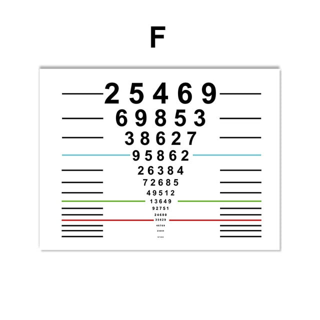 Eye Visual Acuity Test Snellen Chart Canvas Art