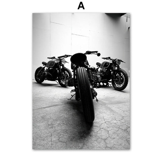 Cool Motorcycle Knight Locomotive Canvas Art