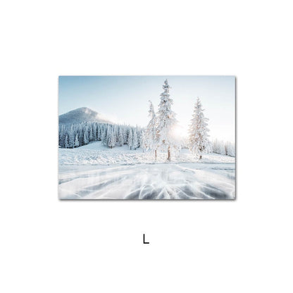 Mystical Siberia Winter Snow Forest Canvas Art