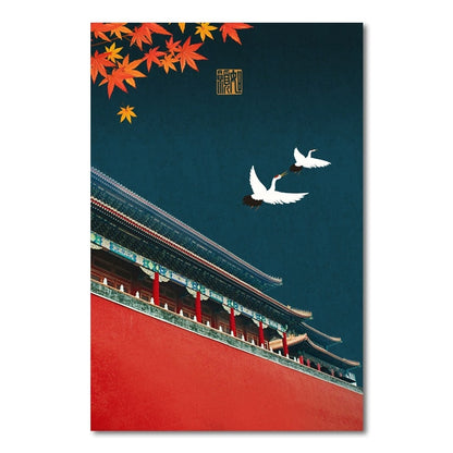 Traditional Chinese Architecture Canvas Art