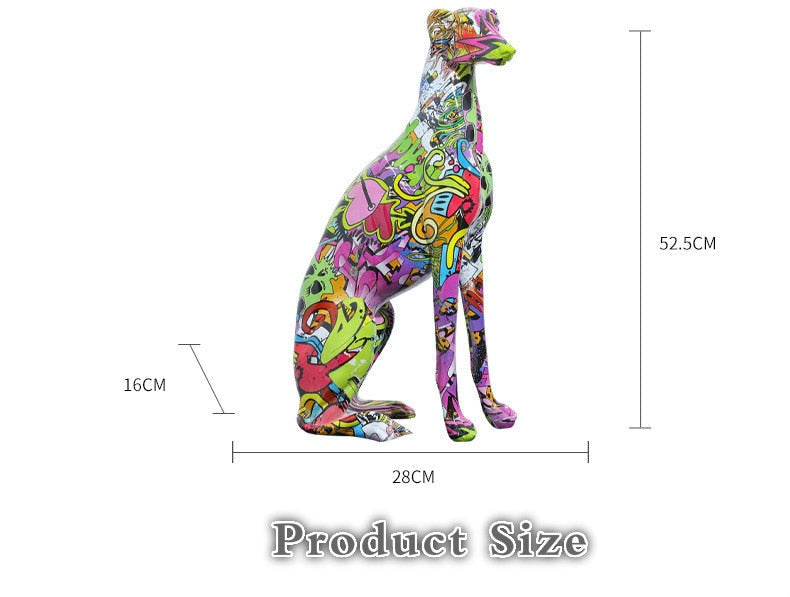 Graffiti Greyhound Resin Statue