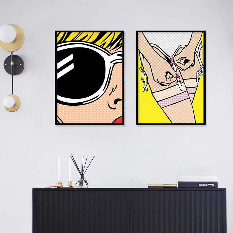 Sexy American Comic Canvas Art