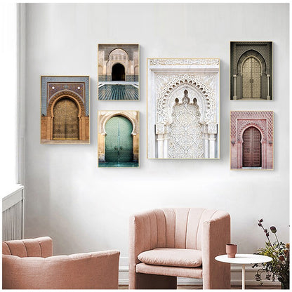 Moroccan Arch Islamic Canvas Art