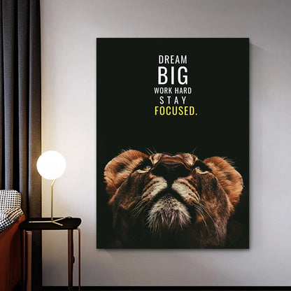 Little Lion Motivational Quotes Canvas Art