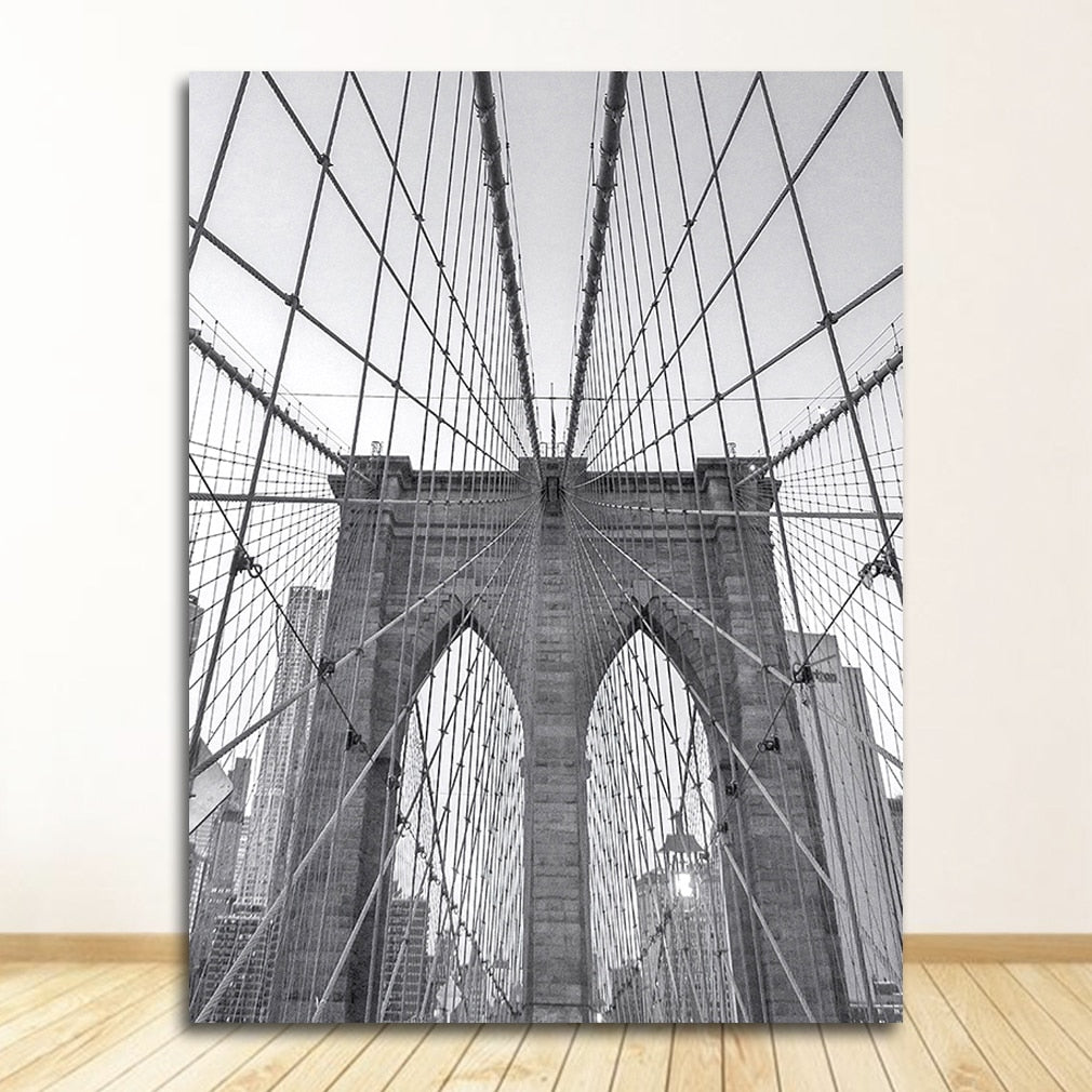 New York Statue Of Liberty Black and White Canvas Art