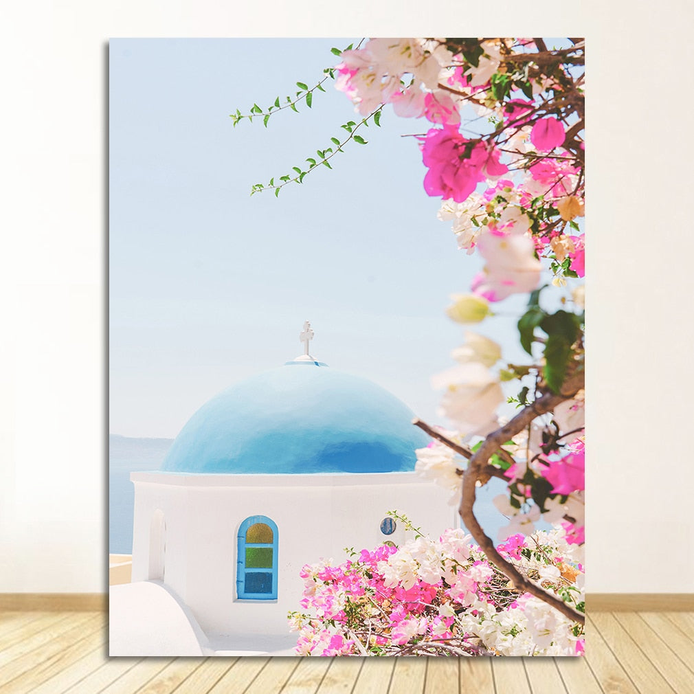 Santorini Wall Art Canvas