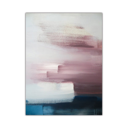 Abstract Pink Purple Blue Paint Canvas Art