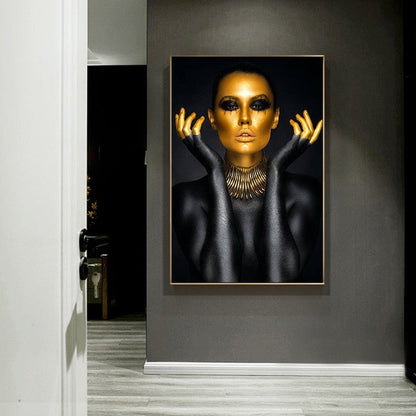 Gold Woman Canvas Art