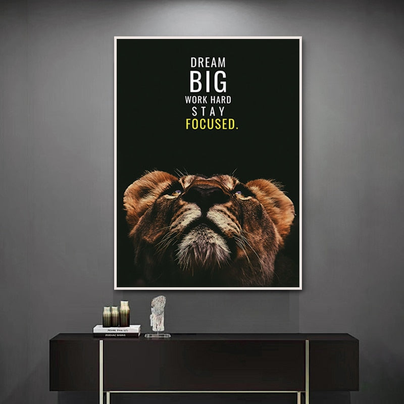 Little Lion Motivational Quotes Canvas Art