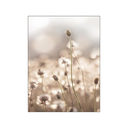 Brown Landscape Dandelion Elk Canvas Art