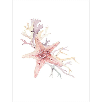 Watercolor Starfish Marine Canvas Art