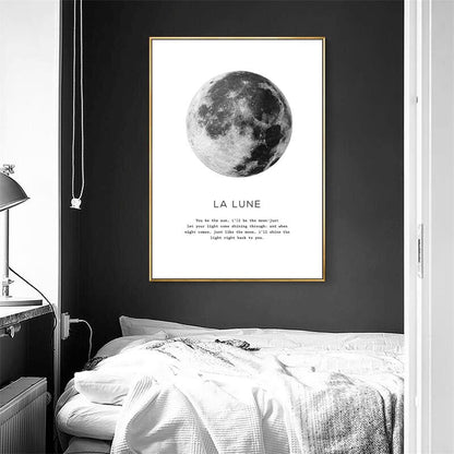 Black and White Moon Quotes Canvas Art