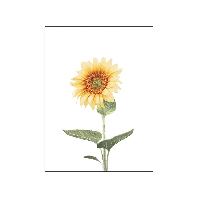 Simple Sunflower Canvas Art