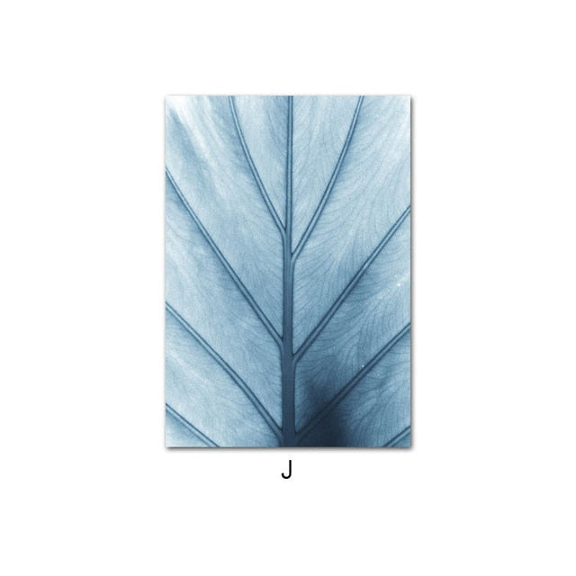 Blue Plants And Flower Canvas Art