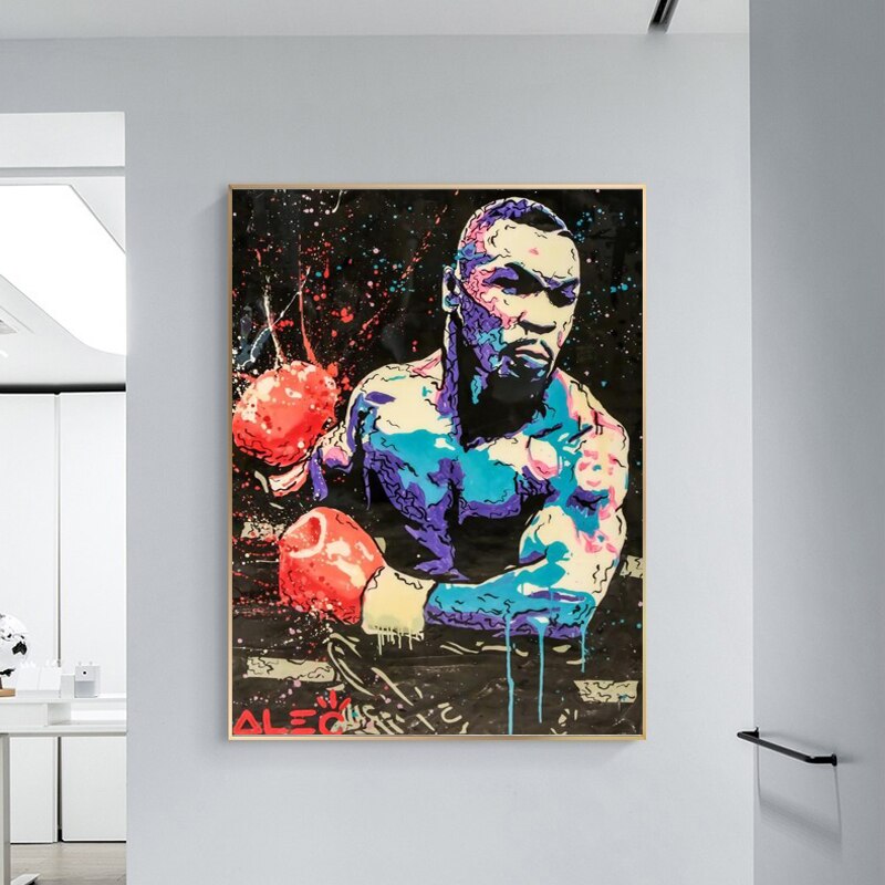 Mike Tyson Street Graffiti Canvas Art