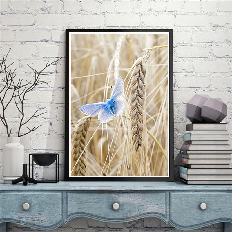 Blue Abstract Lake Canvas Art