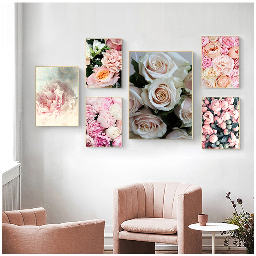 Elegant Peony Flower Canvas Art