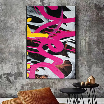 Graffiti Abstract Swirl Paint Canvas Art