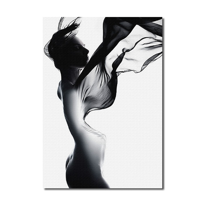 Black and White Modern Fashion Canvas Art