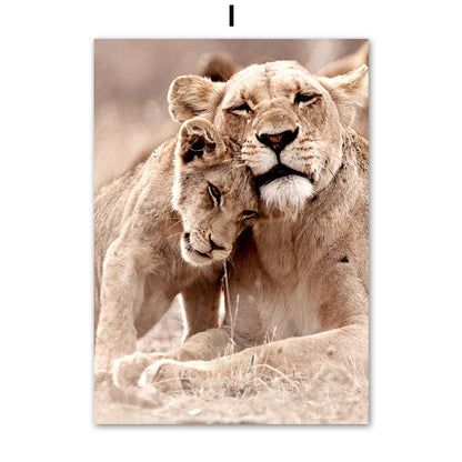 African Savanna Animals Canvas Art