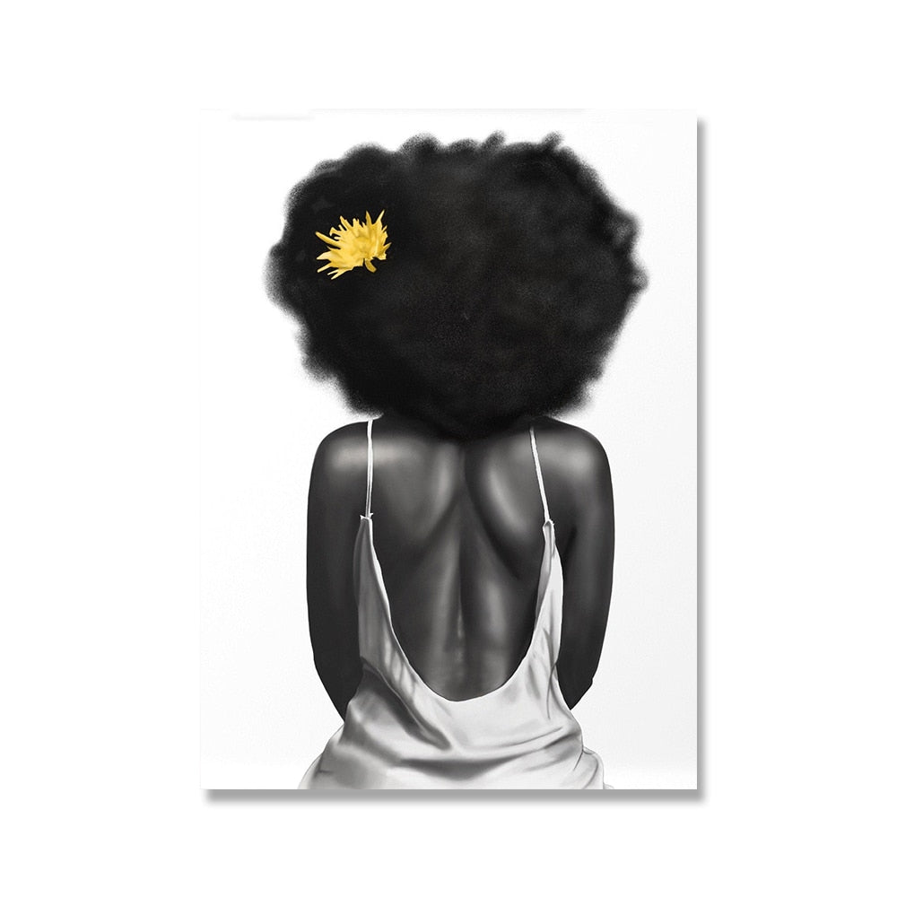 Powerful Black Woman Canvas Art