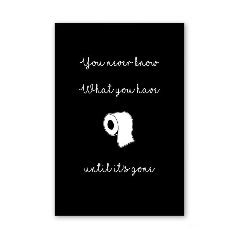 Humorous Cartoon Toilet Canvas Art