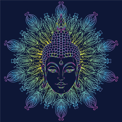 Mandala Buddha Face Canvas Art