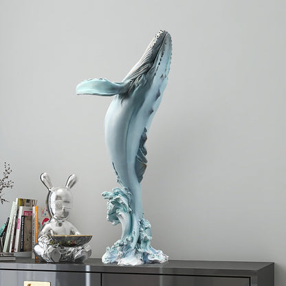 Whale Floor Ornament Statue