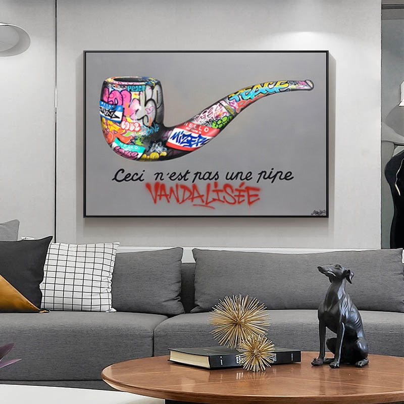 Graffiti Paper Plane Canvas Art