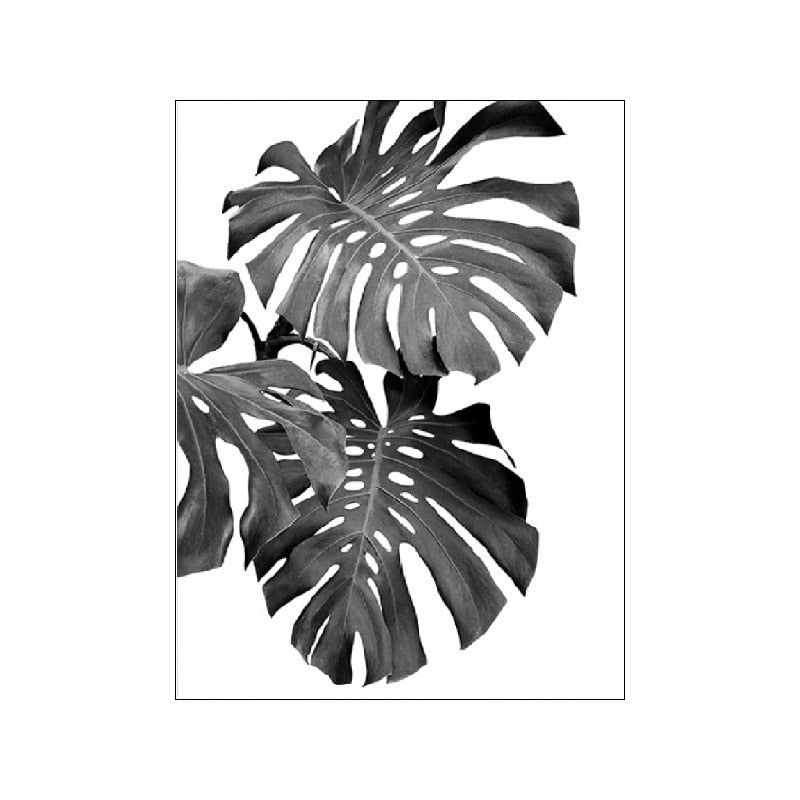 Black And White Palm Tree Canvas