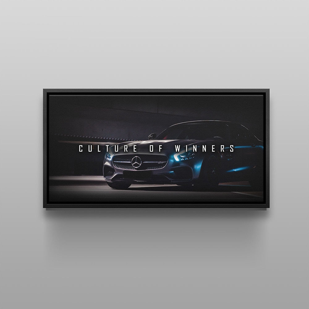 Luxury Sports Car Motivational Canvas Art