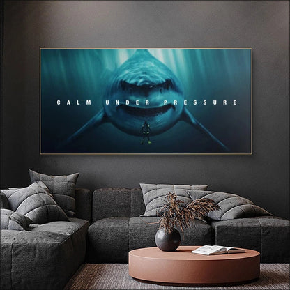 Shark Motivational Canvas Art