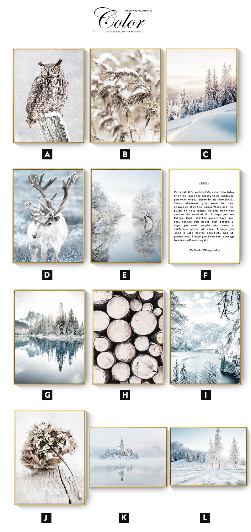 Mystical Siberia Winter Snow Forest Canvas Art