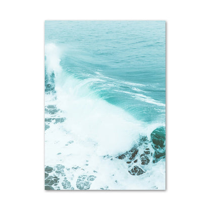 Blue Tropical Seaside Beach Canvas Art