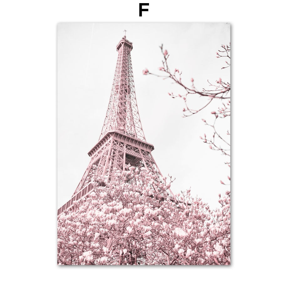 Pink Peony Paris Canvas Art