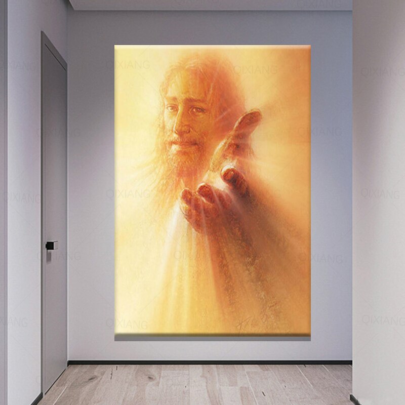 Jesus Christ God Hand Canvas Art