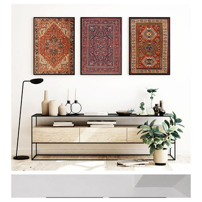 Antique Persian Carpet Retro Wall Art Canvas