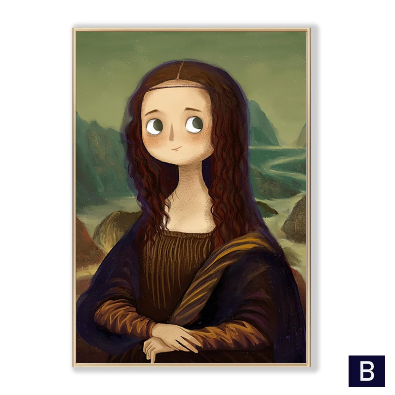 Classic Paintings Cartoon Canvas Art