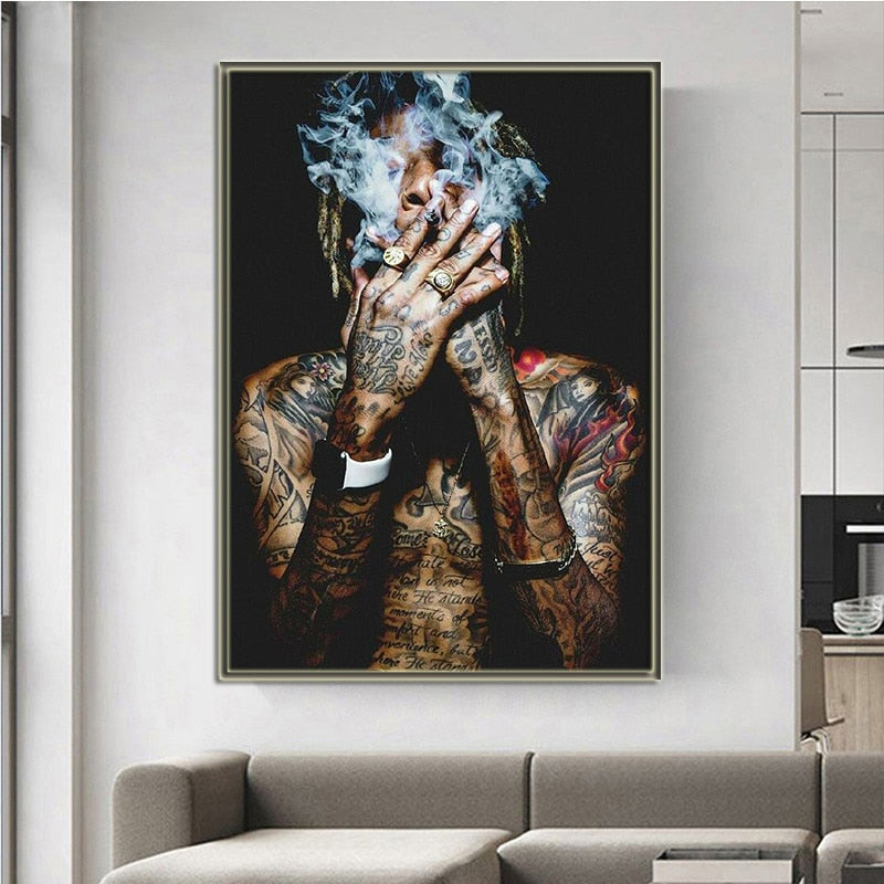 Wiz Khalifa Rapper Canvas Art