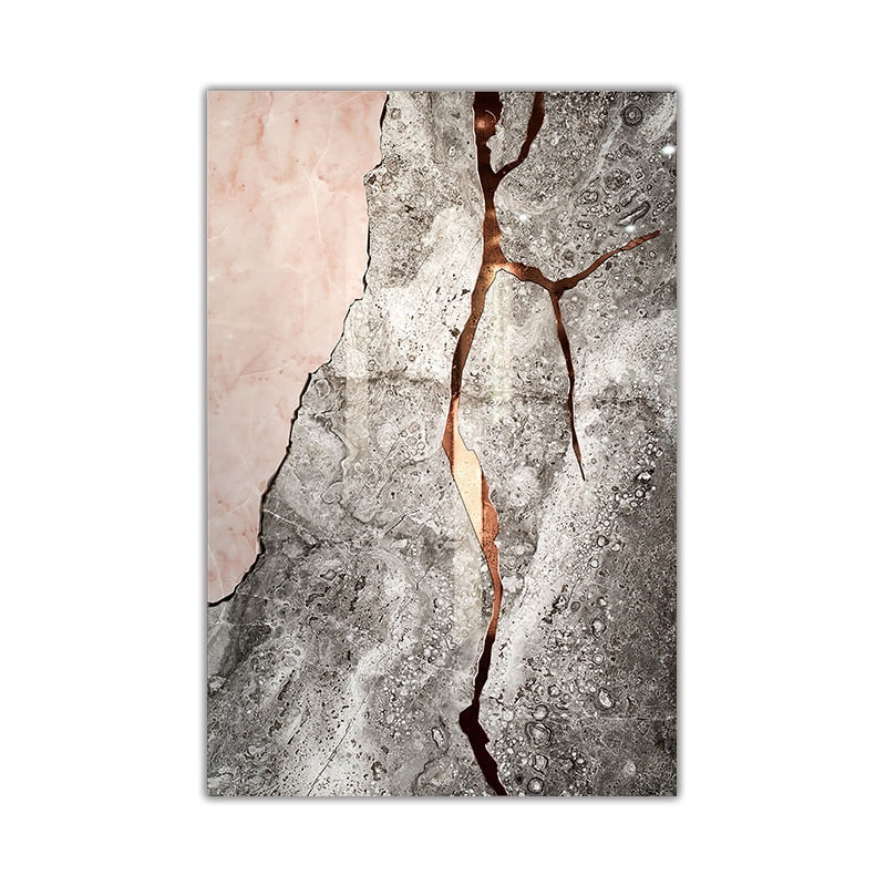 Modern Stone Texture Lines Canvas Art